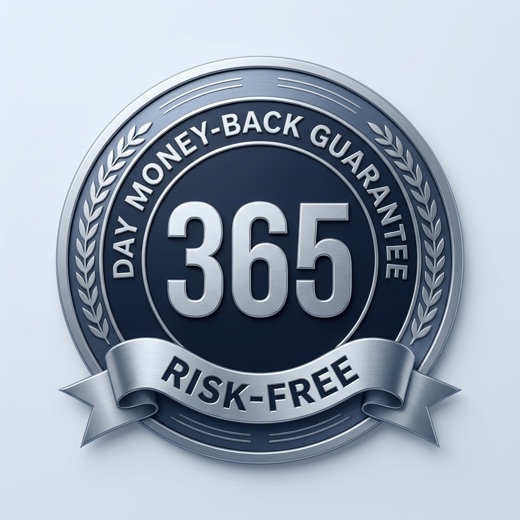 365-day money-back guarantee seal