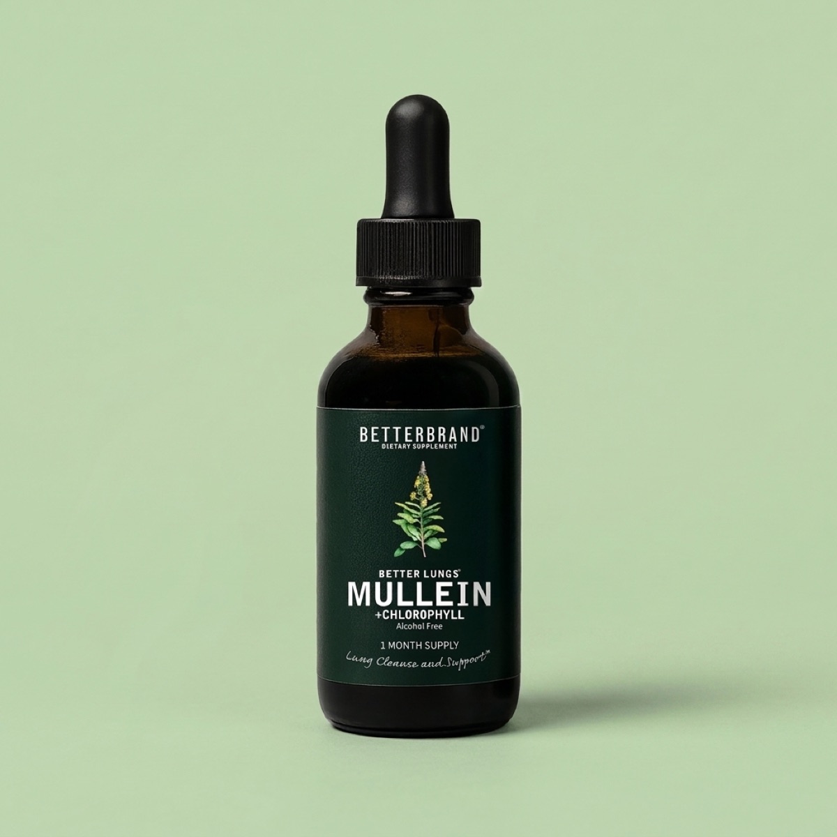 BetterLungs Mullein + Chlorophyll dropper bottle