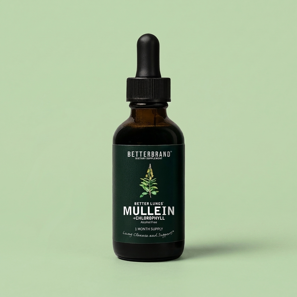 BetterLungs Mullein + Chlorophyll dropper bottle